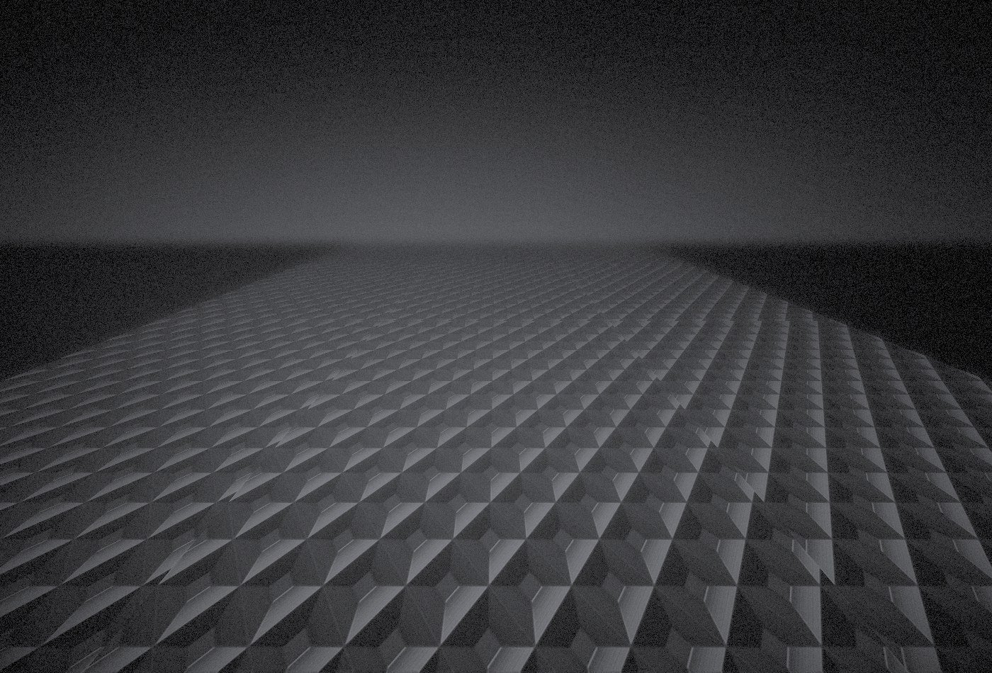 Diamond pattern rubber flooring in a commercial industrial hall